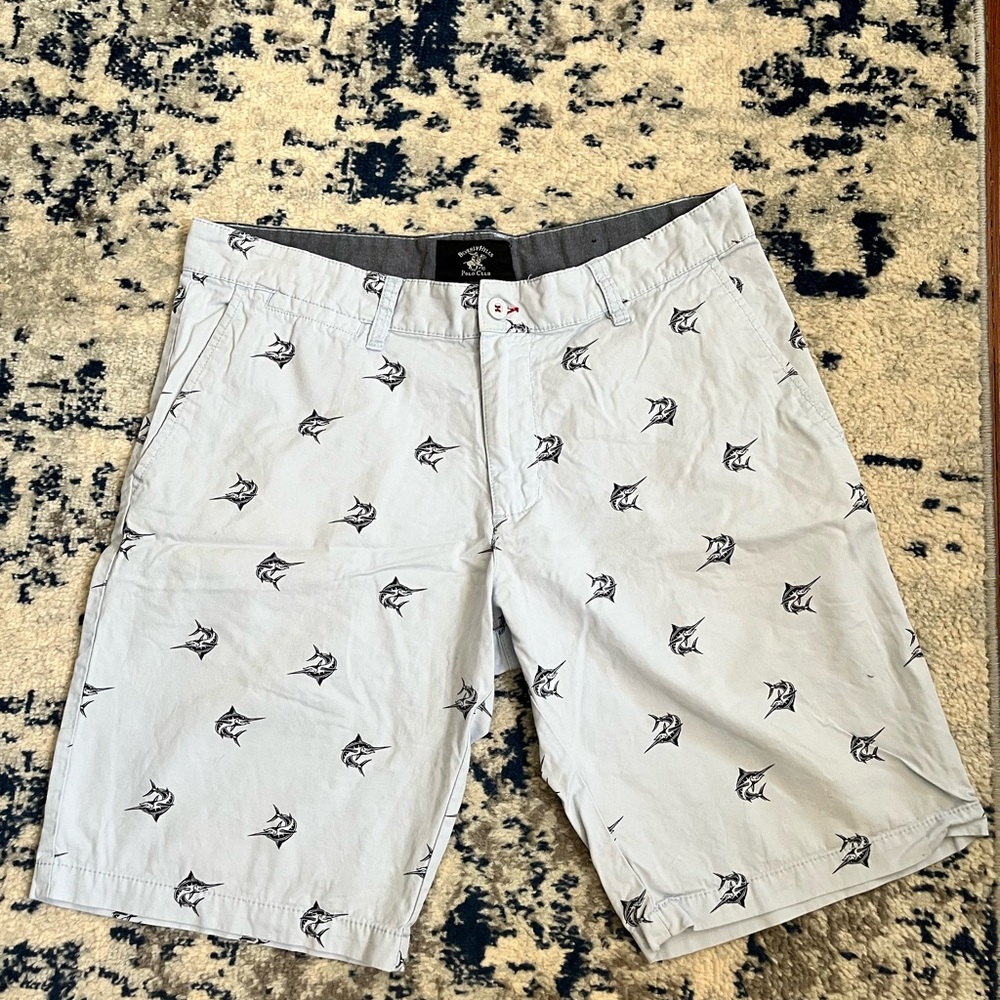 Beverly Hills Polo Club Gray Flat Front Shorts